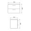 Cersanit Mille Zestaw Szafka podumywalkowa 59,4x37,5x46 cm z umywalką szary/biały S801-317-DSM - zdjęcie 2