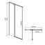 Cersanit Moduo Drzwi prysznicowe uchylne lewe 90x195 cm profile chrom szkło transpartentne CleanPro S162-005 - zdjęcie 3