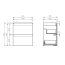 Cersanit Moduo Slim Szafka podumywalkowa stojąca 49,5x34,5x57 cm, szara S929-005 - zdjęcie 3
