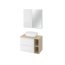 Cersanit Moduo Zestaw mebli łazienkowych z umywalką nablatową biały/dąb piaskowy S801-446 - zdjęcie 2