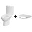 Cersanit Parva New Zestaw Toaleta WC kompaktowa CleanOn bez kołnierza z deską sedesową wolnoopadającą i zbiornikiem z dopływem z boku, biały K27-063 - zdjęcie 1