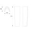 Cersanit Parva Postument 19x18x71,5 cm, biały K27-026 - zdjęcie 2