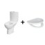 Cersanit Parva Zestaw Toaleta WC kompaktowa 35x61x77,5 cm CleanOn bez kołnierza wewnętrznego i z deską sedesową wolnoopadającą Duroplast, biały K27-062+K98-0122 - zdjęcie 1