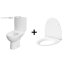 Cersanit Parva Zestaw Toaleta WC kompaktowa 35x61x77,5 cm CleanOn bez kołnierza wewnętrznego i z deską sedesową wolnoopadającą Slim, biały K27-062+K98-0136 - zdjęcie 1
