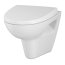 Cersanit Parva Zestaw Toaleta WC podwieszana 34,5x51x36,5 cm CleanOn bez kołnierza z deską sedesową zwykłą Duroplast, biały K27-061+K98-0052 - zdjęcie 5