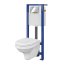 Cersanit Set 896 Aqua Zestaw Toaleta WC podwieszana 52x36 cm z deską sedesową wolnoopadającą i stelażem mechanicznym Aqua 22, biały S701-217 - zdjęcie 1
