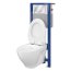 Cersanit Set 939 Aqua Zestaw Toaleta WC podwieszana 52,5x35,5 cm CleanOn bez kołnierza z deską sedesową wolnoopadającą slim i stelażem mechanicznym Aqua 22, biały K701-234 - zdjęcie 2