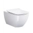 Cersanit Set B141 Toaleta WC podwieszana CleanOn z deską wolnoopadającą, stelażem i przyciskiem Accento Square, chrom połysk/biały K701-267 - zdjęcie 6