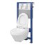 Cersanit Set B23 Aqua Zestaw Toaleta WC podwieszana 52x35,5 cm CleanOn bez kołnierza z ukrytym mocowaniem z deską sedesową wolnoopadającą i stelażem pneumatycznym Aqua 52, biały S701-315 - zdjęcie 2