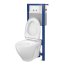 Cersanit Set B39 Aqua Zestaw Toaleta WC podwieszana 52,5x35,5 cm CleanOn bez kołnierza z deską sedesową wolnoopadającą slim i stelażem mechanicznym Aqua 22, biały S701-293 - zdjęcie 2