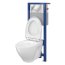 Cersanit Set B41 Aqua Zestaw Toaleta WC podwieszana 52,5x35,5 cm CleanOn bez kołnierza z deską sedesową wolnoopadającą slim i stelażem mechanicznym Aqua 22, biały S701-311 - zdjęcie 2