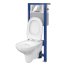Cersanit Set B49 Aqua Zestaw Toaleta WC podwieszana 52x35,5 cm CleanOn bez kołnierza z deską sedesową wolnoopadającą i stelażem mechanicznym Aqua 22, biały S701-301 - zdjęcie 2