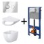 Cersanit System 5 SET B164 Toaleta WC podwieszana CleanOn bez kołnierza z deską wolnoopadającą Slim, stelażem i przyciskiem, biała S701-364 - zdjęcie 1