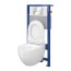 Cersanit System 5 SET B164 Toaleta WC podwieszana CleanOn bez kołnierza z deską wolnoopadającą Slim, stelażem i przyciskiem, biała S701-364 - zdjęcie 2