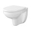 Cersanit Tech Line Base Set B677 Zestaw stelaż WC + przycisk  WC chrom +  toaleta WC bez kołnierza + deska wolnoopadająca biała S701-687 - zdjęcie 4