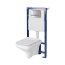 Cersanit Tech Line Opti Set B624 Zestaw Toaleta WC bez kołnierza + deska wolnoopadająca + stelaż podtynkowy WC + przycisk spłukujący WC S701-647 - zdjęcie 1