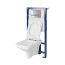 Cersanit Tech Line Opti Set B624 Zestaw Toaleta WC bez kołnierza + deska wolnoopadająca + stelaż podtynkowy WC + przycisk spłukujący WC S701-647 - zdjęcie 2