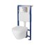 Cersanit Tech Line Opti Set B640 Zestaw Toaleta WC bez kołnierza + deska wolnoopadająca + stelaż podtynkowy WC + przycisk spłukujący WC S701-659 - zdjęcie 1