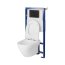 Cersanit Tech Line Opti Set B641 Zestaw Toaleta WC bez kołnierza + deska wolnoopadająca + stelaż podtynkowy WC + przycisk spłukujący WC S701-661 - zdjęcie 2