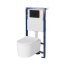 Cersanit Tech Line Opti Set B649 Zestaw Toaleta WC bez kołnierza + deska wolnoopadająca + stelaż podtynkowy WC + przycisk spłukujący WC S701-675 - zdjęcie 1