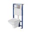 Cersanit Tech Line Opti Set B656 Zestaw Toaleta WC bez kołnierza + deska wolnoopadająca + stelaż podtynkowy WC + przycisk spłukujący WC S701-646 - zdjęcie 1