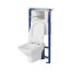 Cersanit Tech Line Opti Set B656 Zestaw Toaleta WC bez kołnierza + deska wolnoopadająca + stelaż podtynkowy WC + przycisk spłukujący WC S701-646 - zdjęcie 2