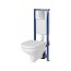 Cersanit Tech Line Set B598 Zestaw Toaleta WC bez kołnierza + deska wolnoopadająca + stelaż podtynkowy WC + przycisk spłukujący WC S701-625 - zdjęcie 1