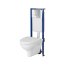 Cersanit Tech Line Set B620 Zestaw Toaleta WC bez kołnierza + deska wolnoopadająca + stelaż podtynkowy WC + przycisk spłukujący WC S701-642 - zdjęcie 1