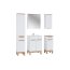 Comad Bali White 840 Szafka ścienna z lustrem 60x20x70 cm, biel alpejska/dąb wotan/biały kasai połysk BALIBIAŁY840 - zdjęcie 5