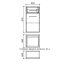 Comad Cosmo II 810 Szafka boczna dolna 35x33x67 cm avola/biały bianco COSMO2-810WHITE/AVOLA - zdjęcie 3