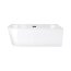 Corsan Intero Wanna wolnostojąca 170x80 cm narożna prawa z szeroką krawędzią biała + klik klak czarny E240XLPBL - zdjęcie 1