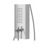 Corsan Samsara Panel prysznicowy z deszczownicą termostatyczny z wylewką LED stal szczotkowana S003TSLLEDW - zdjęcie 5