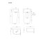 Corsan Umywalka wolnostojąca 50x40x89 cm + korek + syfon biała/korek czarny MU5040BLS - zdjęcie 3