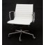 D2 CH Fotel biurowy inspirowany EA117 skóra 59x58 cm, chrom/biały 27712 - zdjęcie 1