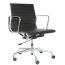 D2 CH Fotel biurowy inspirowany EA117 skóra 59x58 cm, chrom/czarny 24968 - zdjęcie 1