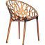 D2 Coral Krzesło 59x60 cm, pomarańczowe/przezroczyste 24697 - zdjęcie 3