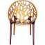 D2 Coral Krzesło 59x60 cm, pomarańczowe/przezroczyste 24697 - zdjęcie 2