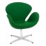 D2 Cup Fotel inspirowany projektem Swan kaszmir 72x65 cm, zielony 25331 - zdjęcie 1