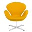 D2 Cup Fotel inspirowany projektem Swan kaszmir 72x65 cm, żółty 25346 - zdjęcie 1