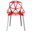 D2 Gap Krzesło inspirowane One Chair 55x57 cm, czerwone 3271 - zdjęcie 3