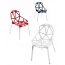 D2 Gap Krzesło inspirowane One Chair 55x57 cm, czerwone 3271 - zdjęcie 4