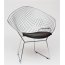 D2 HarryArm Krzesło inspirowane Diamond Armchair 84x70 cm, czarne 3479 - zdjęcie 5