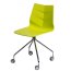 D2 Leaf Roll Krzesło z podstawą na kółkach 45,5x48 cm, limonokowe 64218 - zdjęcie 1