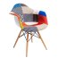 D2 P018 Krzesło inspirowane DAW patchwork 62x58 cm, kolorowe D2P018DAW - zdjęcie 2
