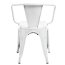 D2 Paris Arms Krzesło inspirowane Tolix 36x35 cm, białe 41337 - zdjęcie 2