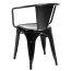 D2 Paris Arms Krzesło inspirowane Tolix 36x35 cm, czarne 41341 - zdjęcie 2