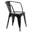 D2 Paris Arms Krzesło inspirowane Tolix 36x35 cm, czarne 41341 - zdjęcie 1