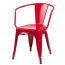 D2 Paris Arms Krzesło inspirowane Tolix 36x35 cm, czerwone 41349 - zdjęcie 1