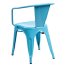 D2 Paris Arms Krzesło inspirowane Tolix 36x35 cm, niebieskie 41357 - zdjęcie 2