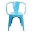 D2 Paris Arms Krzesło inspirowane Tolix 36x35 cm, niebieskie 41357 - zdjęcie 1